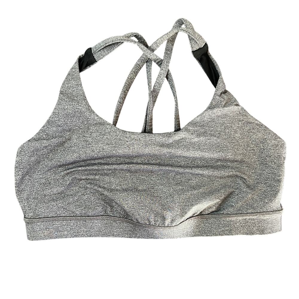 Lululemon Strappy Back Sports Bra Gray Heather No Size Tag